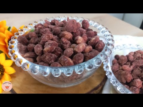 AMENDOIM DOCE CROCANTE MAIS FÁCIL DO MUNDO/ FICA PRONTO EM 8 MINUTOS NO MICROONDAS