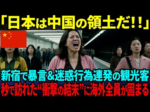 【海外の反応】「日本人は日本から消えろ！」新宿で中国人観光客がわざと肩ぶつけ暴走…直後に目撃した“日本の対応”に全世界が騒然！