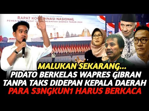 [FULL] PIDATO BERKELAS WAKIL PRESIDEN GIBRAN TUNJUKAN KUALITAS DIDEPAN KEPALADAERAH SE-INDONESIA !