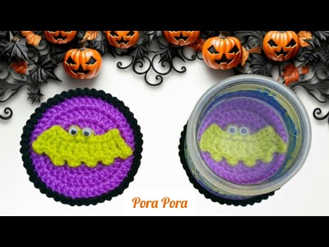 Crochet Bat Coaster I Halloween Crochet I Crochet Halloween Decorations