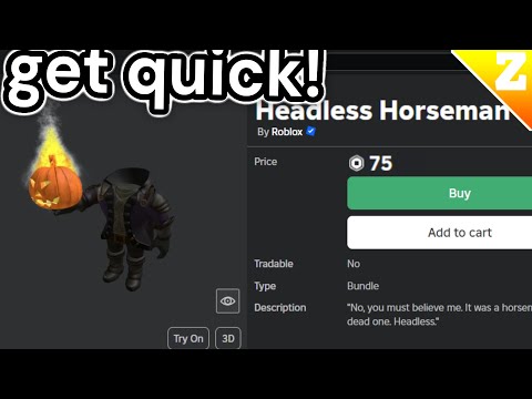 How To GET HEADLESS HORSEMAN Bundle For Only 75 ROBUX! QUICK! (GLITCHED)