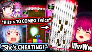 HoloGirls Experiencing Marine's Puyo Puyo Tetris Skills First-Hand Is 