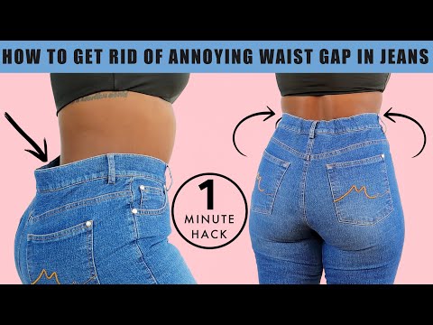 How To Tighten Jeans Waist | Quick NO-SEW Hack!