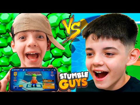 SURPREENDI O MENINO POBRE NO STUMBLE GUYS GEMEI A CONTA DELE GIRO DA SORTE - Piero Start Games