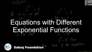 Equations with Different Exponential Functions