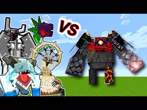 Basalt Guardian Vs. Mowzie's Mobs in Minecraft