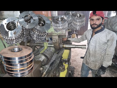 How Little Guy Makes Bike Chain Sprocket from Iron Scrap | Making Bike Sprocket in Local Factory