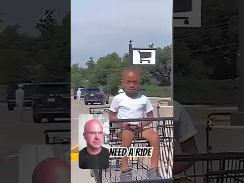 Mom left Kid in the shopping cart alone