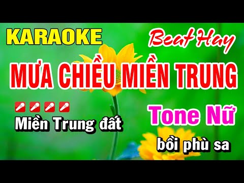 Karaoke Mưa Chiều Miền Trung Tone Nữ (Beat Hay) Nhạc Sống 2025 | Hoài Phong Organ