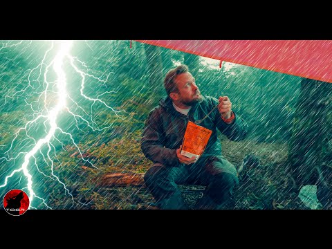 Wet Wilderness - Thunderstorm Camp with Rain and Fog - Camping in a Downpour