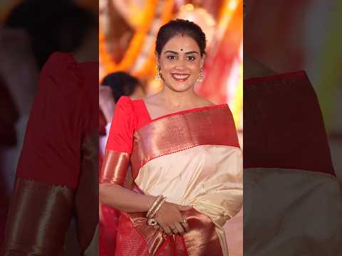 Alia gets jealous of Genelia when she wears a Bengali saree in kajol durga puja ♥️ #shorts