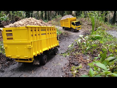 Mobil Truk Oleng Penuh Muatan Sampai Full Rc Truk Canter Mobil Oleng Dump Truk