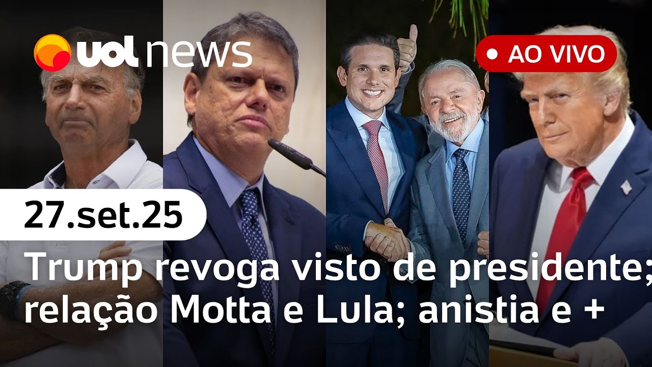 Lula e Motta trocam afagos; Trump revoga visto de presidente; Tarcísio freia ofensiva presidencial +