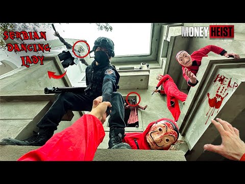 MONEY HEIST ESCAPING SERBIAN DANCING LADY 52 | Epic Parkour POV HORROR Movie Chase