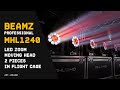 BeamZ Professional MHL1240 Moving Head Lights with Flightcase