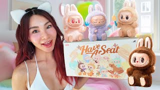 UNBOXING LABUBU HAVE A SEAT Blind Box Series + LABUBU Giveaway! 🎁✨