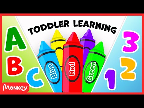 Learn ABC For Toddlers & Babies ️🎤 Learn The Alphabets, Colors For Kids | Monkey Junior Play & Learn
