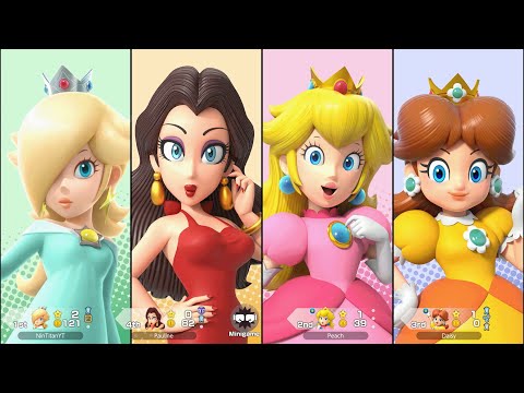 Super Mario Party Jamboree - Rosalina vs Peach vs Daisy vs Pauline - Mario's Rainbow Castle