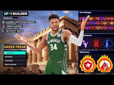NBA 2K26 GIANNIS ANTETOKOUNMPO BUILD - BEST 6'10+ DRIBBLE MOVES, BEST JUMPSHOT and DUNK PACKAGES