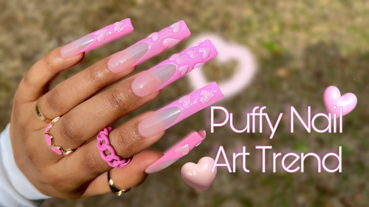 Trying Puffy Nail Trend | Valentine Nail Art Tutorial