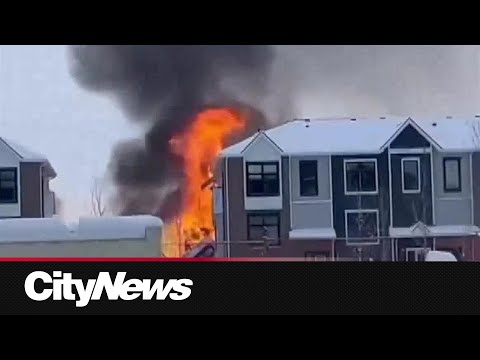 Four injured, one home destroyed in reported explosion, fire in SE Calgary