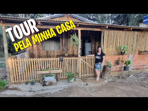 TOUR PELA MINHA CASA PRÓPRIA QUE NÓS MESMO CONSTRUÍMOS #casadecostaneira#casarustica#casapropria
