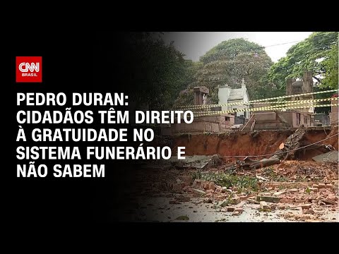 Pedro Duran: Cidadãos têm direito à gratuidade no sistema funerário e não sabem | CNN NOVO DIA