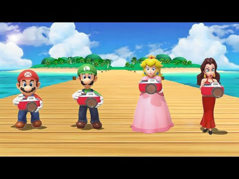 Mario Party Minigames - Mario Vs Luigi Vs Peach Vs Pauline (Master Difficulty)