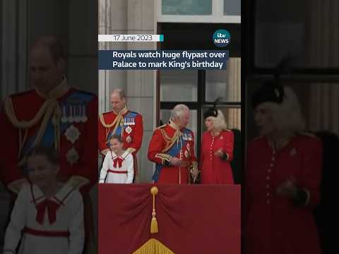 Huge flypast for King’s birthday #itvnews #news #royals #kingcharles