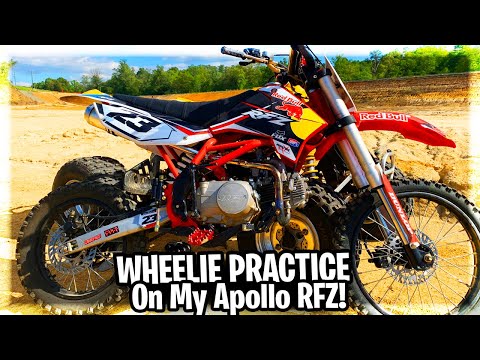 Can the Chinese/Amazon Apollo Dirt Bike Do A Wheelie? Wheelie Practice on Apollo RFZ!