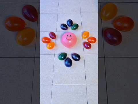 Flower Water Color Balloon Bursting Satisfying