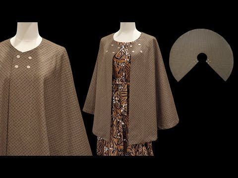 How to sew a simple cloak / poncho/ cape for beginners