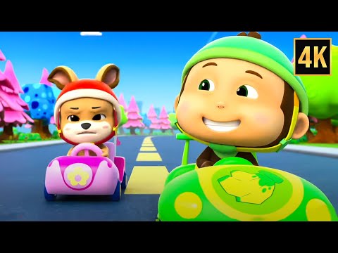 Go Kart Race -  Funny Animated Racing Video for Kids