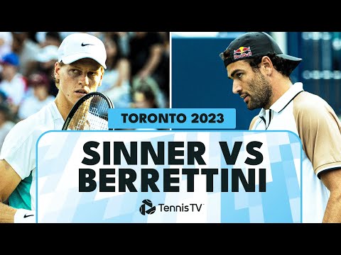 Jannik Sinner vs Matteo Berrettini: First-Ever Match | Toronto 2023 Extended Highlights