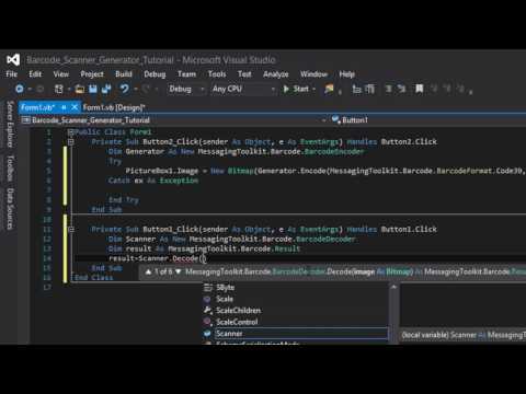 Barcode Generator & Scanner in VB 2015