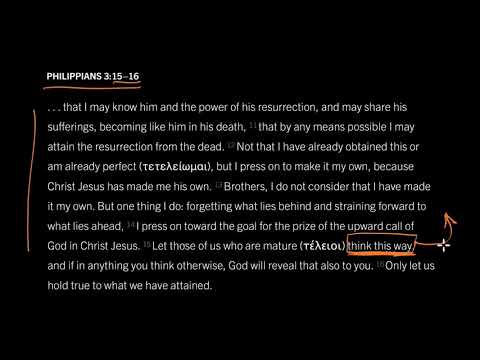 Philippians 3:15–16 // What the Mature Think About