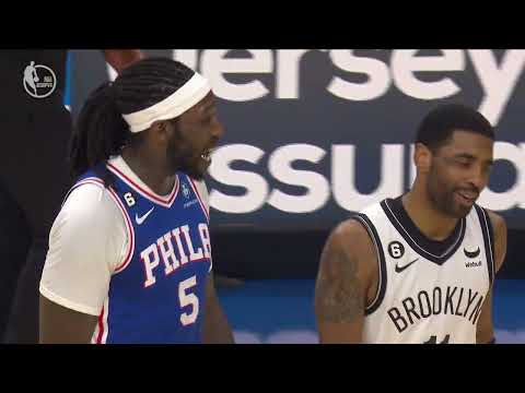 Montrezl Harrell T'd up for this exchange with Kyrie Irving | NBA on ESPN