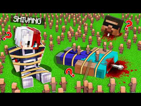 We Got Trapped By TINY Villagers In Minecraft!!