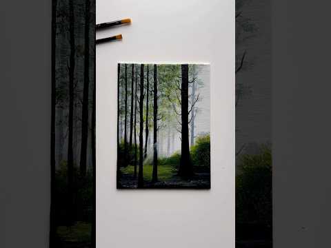 Foggy Forest 🌳🖤 #artworks #originalart