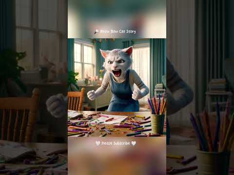 The Painting Kitten’s Big Trouble! Mom Says No More Art! #cat #funny #cute #animals #ai  #story