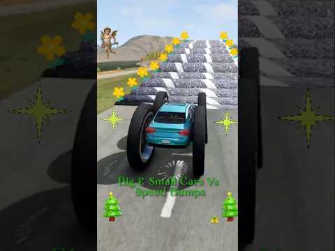 🚗💥 Big vs Small Cars & Speed Bumps #37 - BeamNGdrive - BeamngMars-tk #shorts