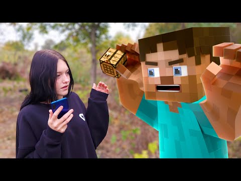 Real Life : Steve arrives in our world - Minecraft Animation