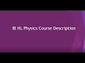 IB and AP Physics Course Overview