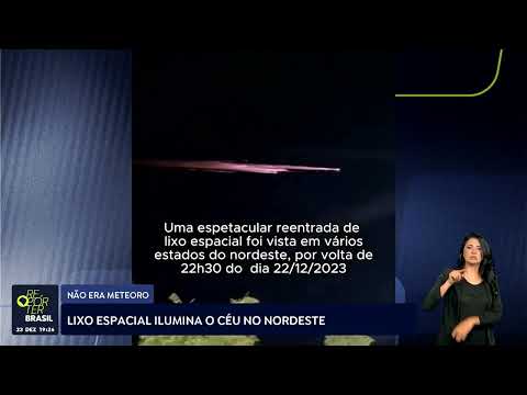 Lixo espacial ilumina o céu no Nordeste