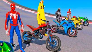 NOVO DESAFIO de MOTOS nas ALTURAS com HOMEM ARANHA! SERÁ QUE ELE CAIU? #2 - GTA V