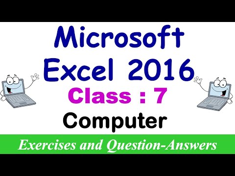 Microsoft Excel 2016 | Lesson EXERCISES | Class – 7 Computer | Question and Answers | Excel Quiz