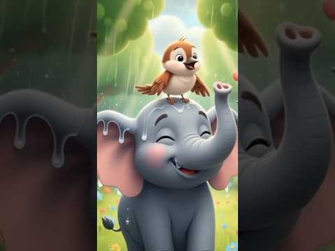 “ছোট্ট চড়ুই আর বড় হাতির অমূল্য বন্ধুত্ব! 🐦🐘💖” #ai #cartoon #trendingnow