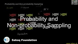Probability and Non-probability Sampling