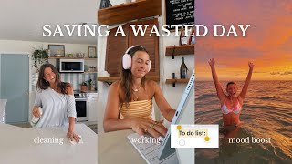 how to save a wasted day: productive tips, cleaning, and sunset