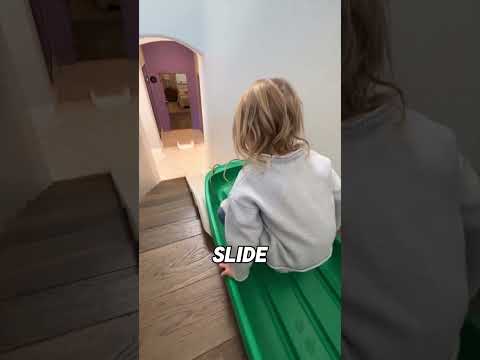 He creates the coolest indoor slide 😱🔥